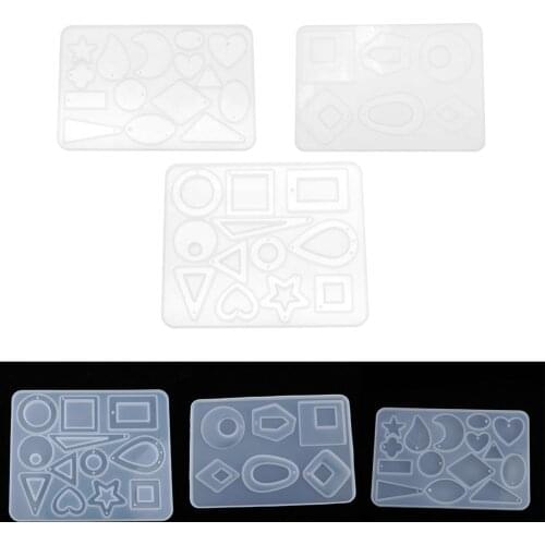 Resin Silicone Molds Cabochons Molds for Resin, Clay, Jewelry Making -Resin Jewelry Casting Molds with Mixed Geometric Shape
