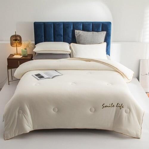 Soybean fiber quilt duvet insert blanket down quilt for winter double-layer filling king bed warm spring and autumn quilt