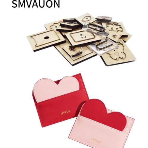 Love Card Bag Wood Die Cutting 2021 Diy New Fashion Jewelry Card Bag Steel Mold Leather Bag Suitable For Die Cutting Machine