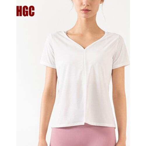 Loose Casual T-shirt Women Summer Short Sleeve Running Gym Sports Top Mesh Breathable Fitness Dance Training Yoga Blouse HGC