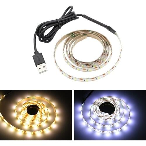 Waterproof 1M 2M 3M USB LED Strip Light 5V Flexible Lamp SMD 2835 Decor Tape For Christmas New Year Ramadan Home TV Background