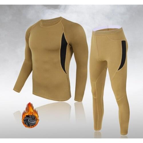 High Quality Tracksuit Fitness Warm Tight Running Set T-Shirt Legging Mens Sportswear Plus Velvet Gym Sport Cycling Suit
