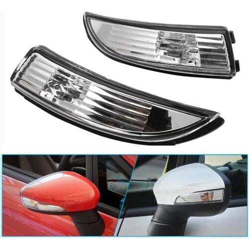 Left & Right Door Wing Mirror Indicator Cover Light Repeater Housing For Ford Fiesta MK8 08-14 Without Bulb