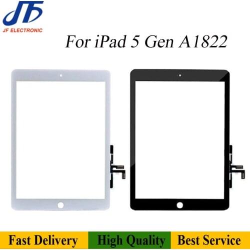 10pcs Replacement For ipad 5 Air 3 A1822 A1823 2017 Touch Screen Digitizer Panel with Home Button Adhesive Front Glass Assembly