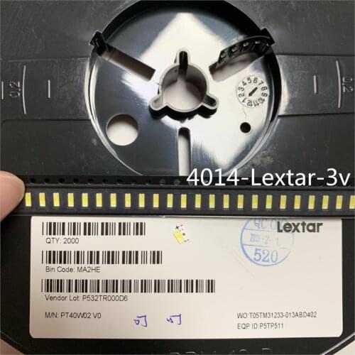 100PCS Lextar LED Backlight Low Power LED 0.2W 4014 3V Cool white 15.5LM TV Application