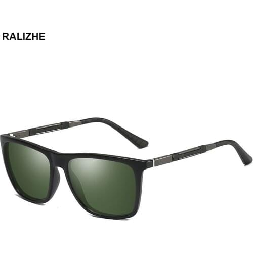 2019 Fashion Men Women Polarized Sunglasses Vintage Brand Designer Square Matt Black Sun Glasses For Fishing Driving UV400 Lens