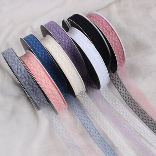 25mm 50Yards Lace ribbon trim with dots for craft lace materials african materials gift packing Sewing decoration