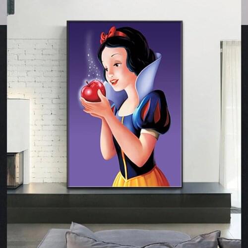 Diamond Painting Disney Snow White/The Little Mermaid Rhinestone 5D DIY Diamond Embroidery Cross Stitch Mosaic Home Decoration