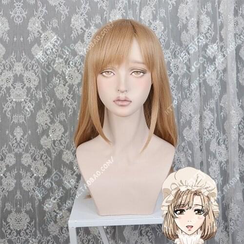 Anime Hataraku Saibou Cells at Work! Macrophage Wig Cosplay 100cm Long Brown Heat Resistant Synthetic Hair Wig + Wig Cap
