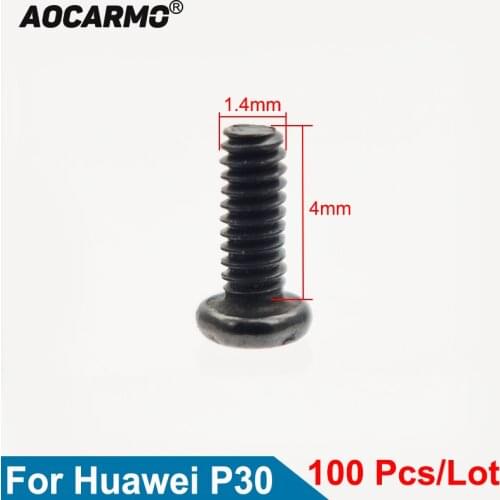 Aocarmo 100Pcs/Lot Inside Motherboard Frame Screw 1.4*4.0mm Screws For Huawei P30 TL00 ELE-AL00
