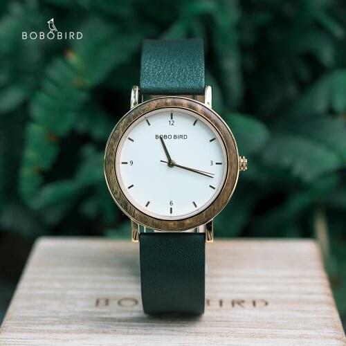 Relogio feminino BOBO BIRD Wood Women Watch Quartz Wristwatch Ladies Timepieces For Girlfriend Daughter Gift Reloj Mujer