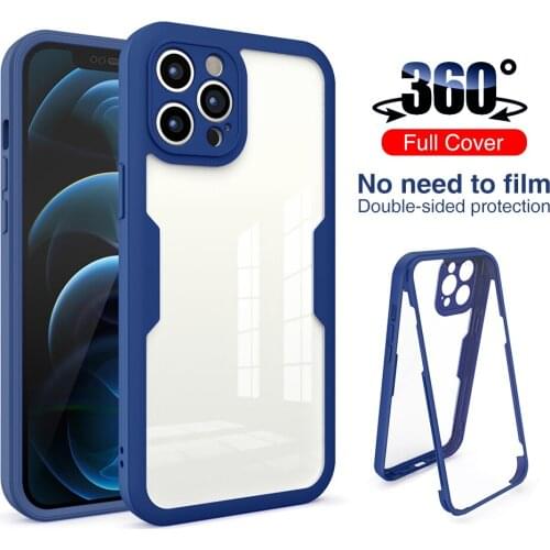 360 All Inclusive Case For Apple iphone 13 12 11 Pro X XR XS Max mini SE 2020 Cover Shockproof Case Sided Film Protective Shell