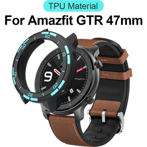 Tpu Cover for Amazfit GTR 47mm Bumper Case Tough Armor Smart Watch Protector Case for Huami GTR 47MM Smartwatch Accessories