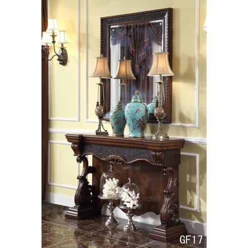 Wooden console table with mirror of mirrored console table GF17