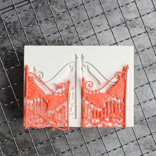 Doors and windows European-style silicone mold DIY fondant cake chocolate mold sugar dry Pez mold baking utensils kitchen access