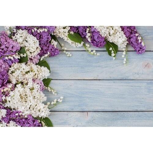 Wooden Board Flowers Photo Backgrounds Customized Photography Backdrops for Children Portrait Baby Pets Toy Photobooth Props