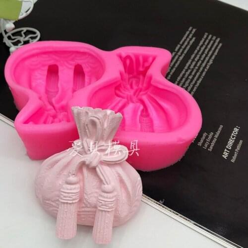 Fu bag chocolate mousse mold Chinese cake baking tool DIY drop glue incense gypsum moulds