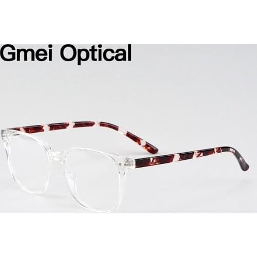 Gmei Optical Voguish Oval Transparent Brand Designer Women Glasses Frames For Prescription Eyeglasses Optical Eyewear H8021