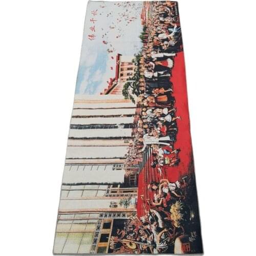 China old silk Thangka like hanging painting Cultural Revolution Embroidery long 160x60cm