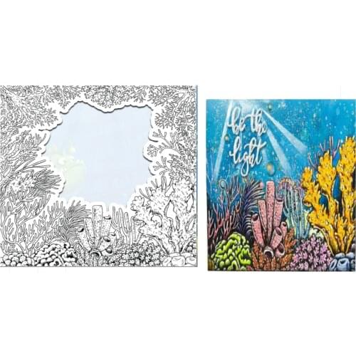Coral reef background Transparent Clear Silicone Stamp/Seal for DIY scrapbooking/photo album Decorative clear stamp A7128