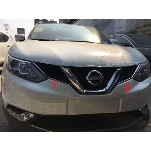 KOUVI CHROME FRONT MESH GRILL GRILLE COVER TRIM INSERT RADIATOR HOOD ACCESSORIES FIT FOR NISSAN QASHQAI J11 2014 2015 2016