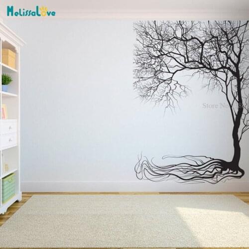 Tree Wall Decal Sticker Bedroom tree of life roots home decor yoga studiodecor Removable Vinyl Wall Stickers BB577