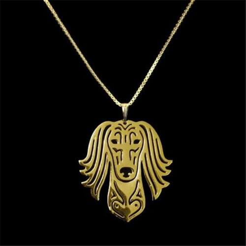 New fashion Hollow Animal Pet Saluki Dog Pendant choker Necklace christmas gift for girl charm pretty gift jewelry