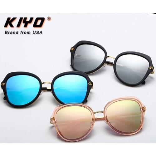 KIYO Brand 2020 New Women Oval Polarized Sunglasses Metal PC Fashion Sun Glasses High Quality UV400 Driving Eyewear 003771