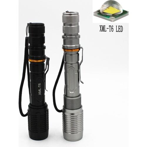 Portable XM-L T6 LED Flashlight Zoom Flashlight White Light Adjustable Outdoor Fishing Torch Hunting Lamp