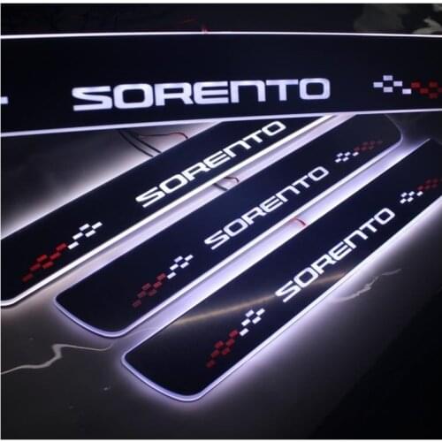 LED DOOR SILL PLATE COVER WELCOME LIGHTS FIT FOR KIA SORENTO LED SIDE DOOR PLATE TRIMS COVER 2009-2014 2015-2018