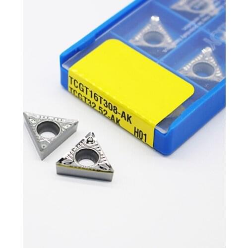 TCGT16T308 AK H01 TCGT 16T308 Aluminum cutter blade Insert Cutting Tool turning tool CNC Tools AL +TIN Alloy wood