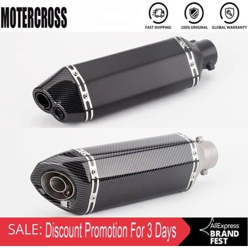 Carbon fiber Motorcycle Acrapovic Exhaust Muffler Pipe escape MOTO DB Killer pitbike for msx bws Pcx 125 GSR 600 750 250cc