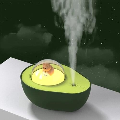 Avocado Humidifier 1200mah Battery Power USB Avocado Aroma Diffuser Air Humidificador with Atmosphere Lamp for Home