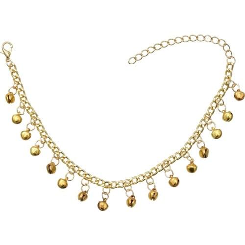 1PC Vintage Anklet Bracelet Charms Jingle Bell Tassel Barefoots Beach Foot Jewelry Bohemian Bracelet on Leg Pulseira Masculina