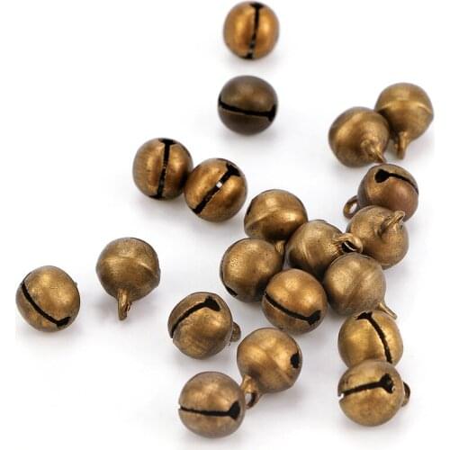 100Pcs Retro Metal Copper Christmas Bells Decoration Ornament Craft Jingle Bell Wedding Party DIY Handmade Campanula Accessories