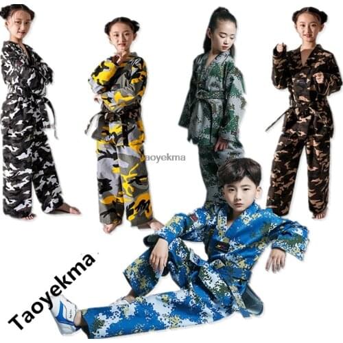 2021 New Taekwondo Uniform Men and Women Long Sleeved Taekwondo Clothing Adult Childrens Taekwondo Competiton Suit