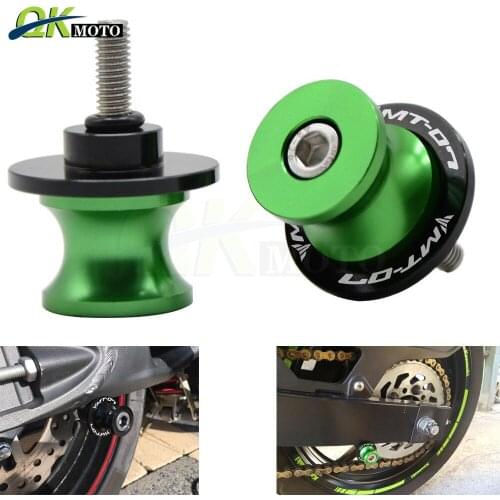 6mm Motorcycle CNC Aluminum Accessories Swingarm Spools Slider stand screw Swing Arm Parts component For MT-07 MT07 MT 07