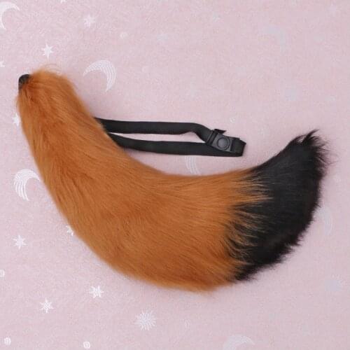 70cm Anime Cat Fox Animal Tail Plush Ear Hair Clip Head Wear Cosplay Props Halloween Fancy Dress Cosplay Costume