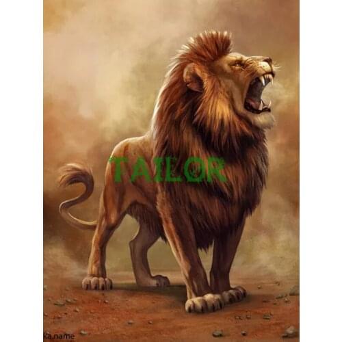 5D diamond painting 5d Home Decor Gift Cross stitch haft diamentowy kit set Full square Cuadros animal Mosaic art lion colour 78