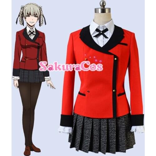 Anime Kakegurui-Compulsive Gambler Momobami Kirari Lolita JK School Uniform Cosplay Costume Halloween Women Free Shipping 2020