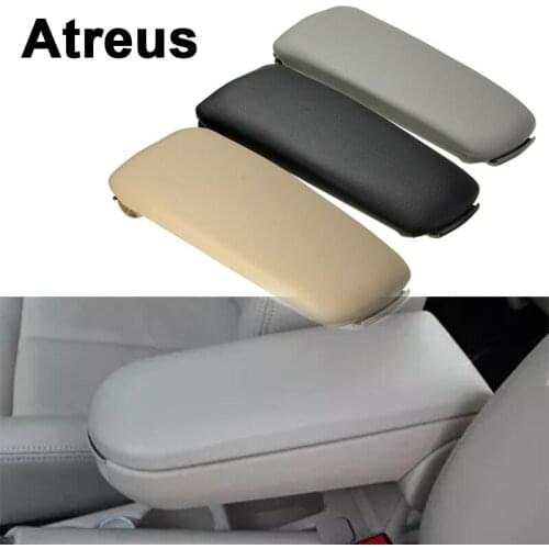 Atreus 1pc For Audi A4 B6 B7 2002 2003 2004 2005 2006 2007 Car Styling Center Console Armrest Cover Stickers Accessories Leather
