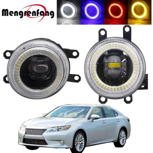 2in1 Car Left + Right Fog Light Assembly LED Angel Eye Daytime Running Lamp DRL 30W 8000LM 12V For Lexus ES300h ES350 2013 2014
