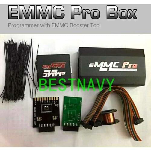 Free shipping BESTNAVY Full set Original EMMC Pro box device programmer with EMMC Booster Tool cable all in one + retail box