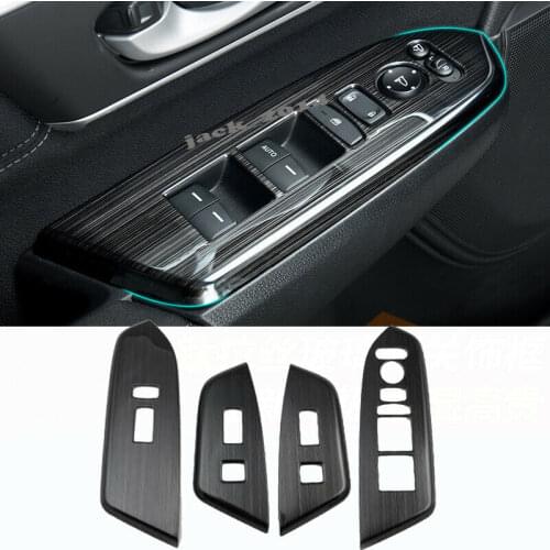Black titanium Inner Door Window switch button Trim for Honda CRV CR-V 2017 2018 2019