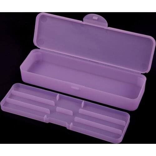 Double-layer Nail Art Tool Empty Storage Box Nail Buffer Files Plastic Container New