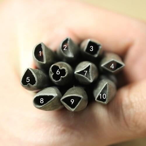 Figure flower punch 5mm allotypy leather flower fight cutout punch leather handmade diy tools 24 designs