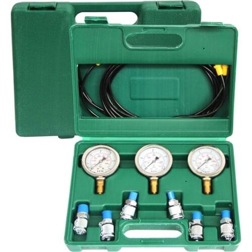 Hydraulic Pressure Guage Excavator Hydraulic Pressure Test Kit With Testing Hose Coupling And Gauge Tools Digital Pressure Meter