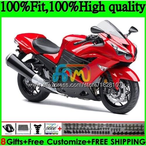 Injection For KAWASAKI ZX 14R ZX14R 06 07 08 Glossy red 09 10 11 21BS.37 ZZR1400 ZX-14R 2006 2007 2008 2009 2010 2011 Fairing