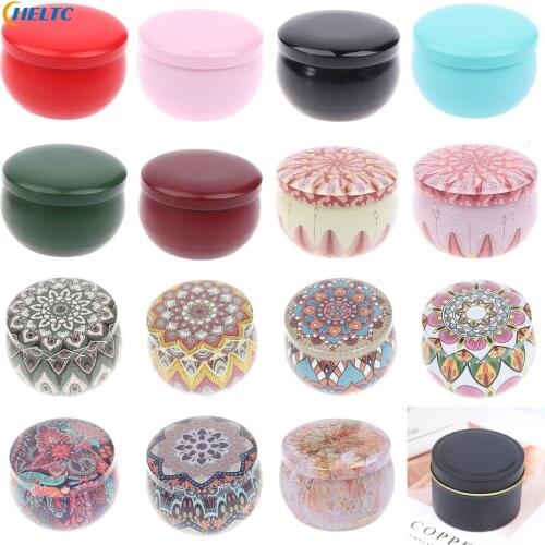 Round Storage Tin Box European Organizer Candle Jar DIY Making Sweet Candy Giftfor Wedding Favor Lip Balm DIY Candles Cosmetics