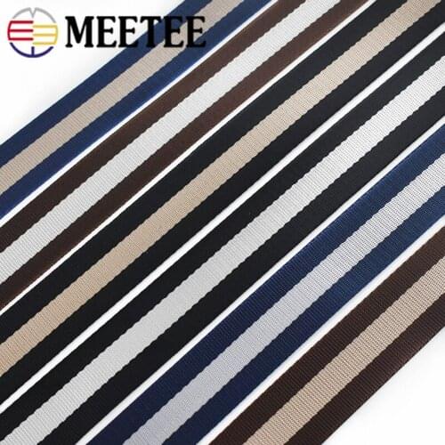 5M 38mm Nylon Stripe Webbing for Bags Strap 1.4mm Thick DIY Car Seat Belt Ribbon Decoration Band Webbing Tape Sewing Accessories